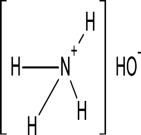 Структурная формула Гидроксида аммония