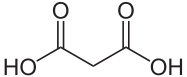 Структурная формула Малоновой кислоты