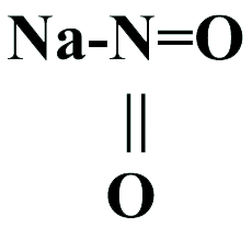 Структурная формула Нитрита натрия